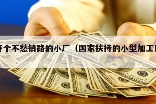 开个不愁销路的小厂（国家扶持的小型加工厂）